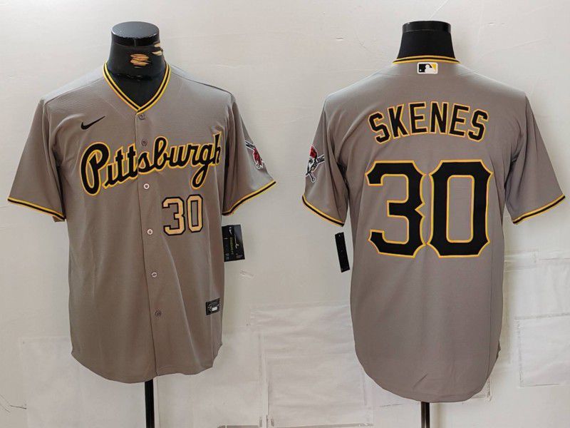 Men Pittsburgh Pirates #30 Skenes Browm Game 2024 Nike MLB Jersey style 8142